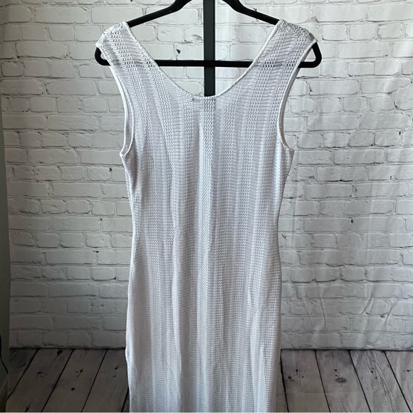 Sky Light Gray Maxi Sheer Swim Cover Up Size Small - Picture 3 of 4